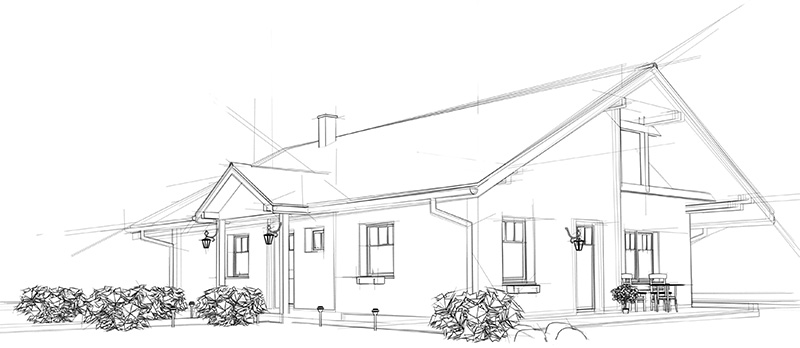 House sketch drawing